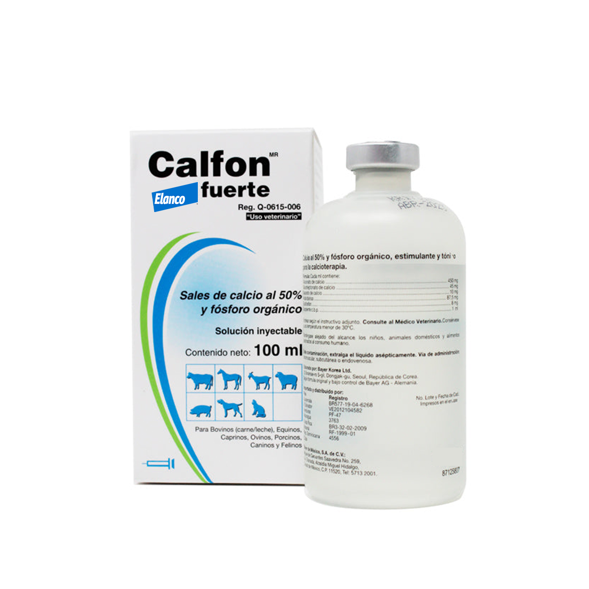 Calfon Fuerte Solución Inyectable 100 Ml - Elanco Calfon Fuerte Solución Inyectable 100 Ml - Elanco